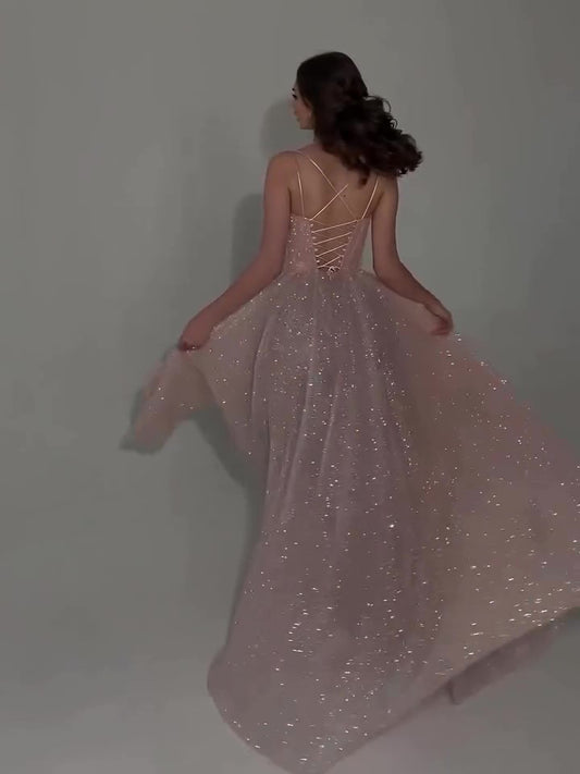 Sequined Backless Evening Dress - Sculptify™