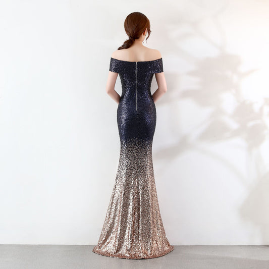 Birthday Party Dress Slimming Host Long Dress - Sculptify™