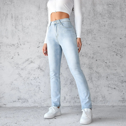 Classic Slim Straight Blue Jeans - Sculptify™