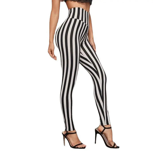 Cropped Contour Stripe Leggings - Sculptify™