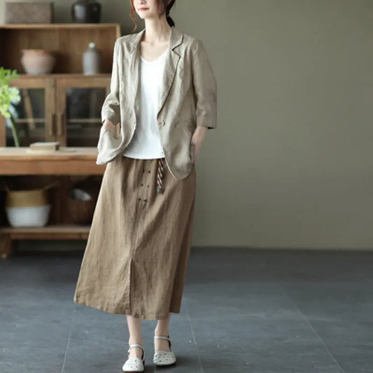 Classic Retro Slim A-Line Skirt - Sculptify™