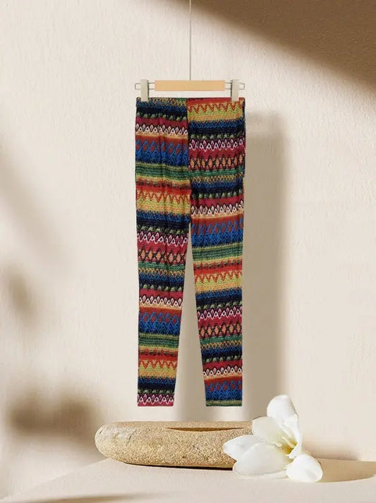 SnugFit Printed Winter Leggings - Sculptify™