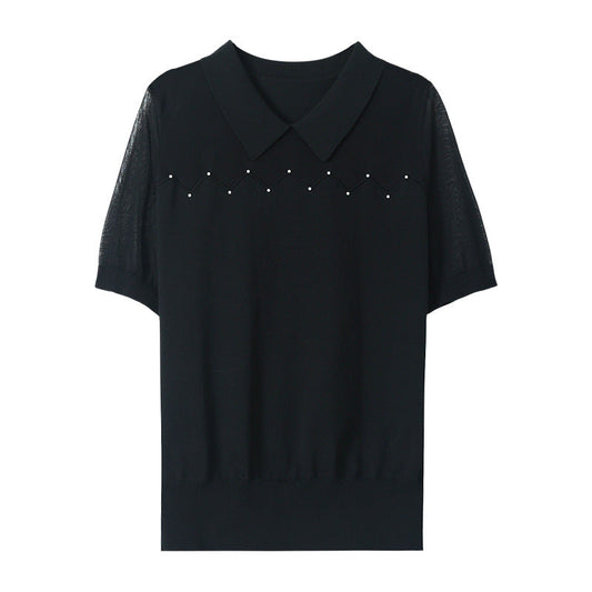 Summer Ice Silk Short Sleeve T-shirt Women Short sleeve t-shirts Sculptify™