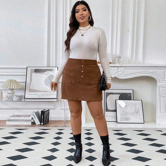 Everyday Wear Corduroy A-Line Skirt - Sculptify™