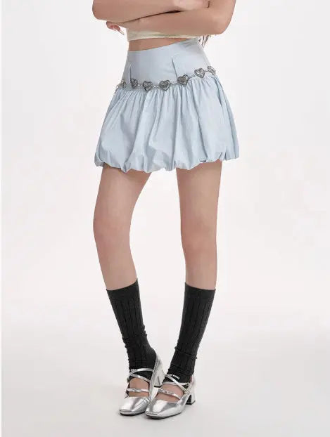 Romantic Fluffy Flower A-Line Skirt - Sculptify™