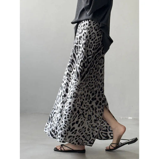 Stylish Slimming Leopard Midi Skirt - Sculptify™