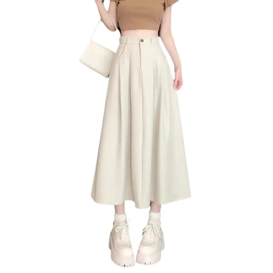 Elegant Draped A-Line Skirt - Sculptify™