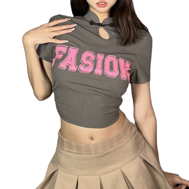 New Slim-fit Crew-neck Short-sleeve T-shirt That Shows Off Your Midriff Short sleeve t-shirts Sculptify™