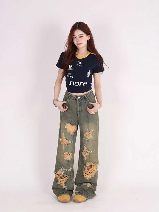 Women's Retro Wide Leg Jeans - Sculptify™