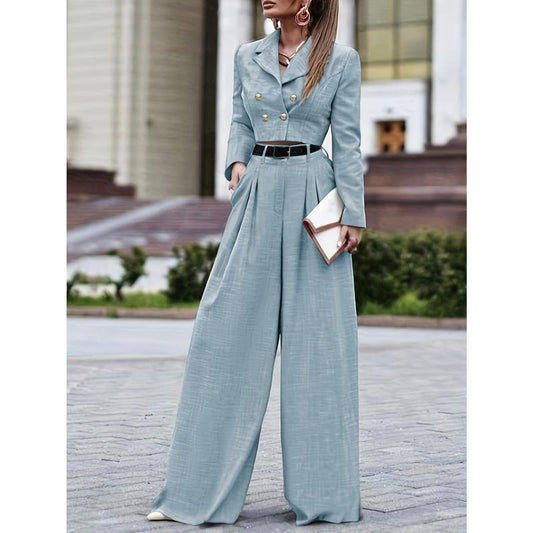 Fashionable Slim-fit Womens Top And Pants Set - Sculptify™