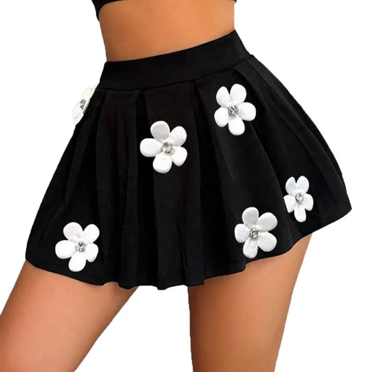 Fashion-Forward 3D Floral Fitted Skirt - Sculptify™