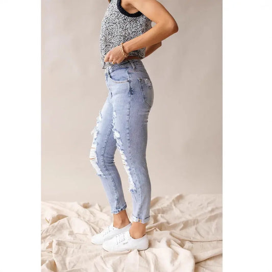 EuroAmeri ChillFit Ripped Jeans - Sculptify™