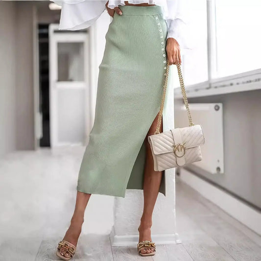 Trendy Knit Ribbed Stripe Skirt - Sculptify™
