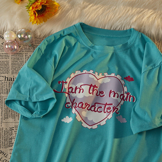 Womens All-Over Heart Short-Sleeve T-Shirt Short sleeve t-shirts Sculptify™