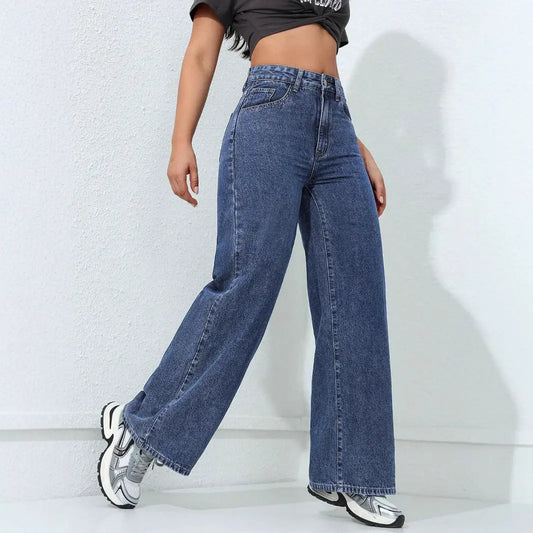 LaidBack Straight Wide Jeans - Sculptify™