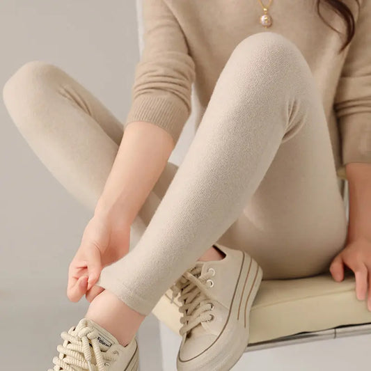 HeatHug High Waist Knit Leggings - Sculptify™