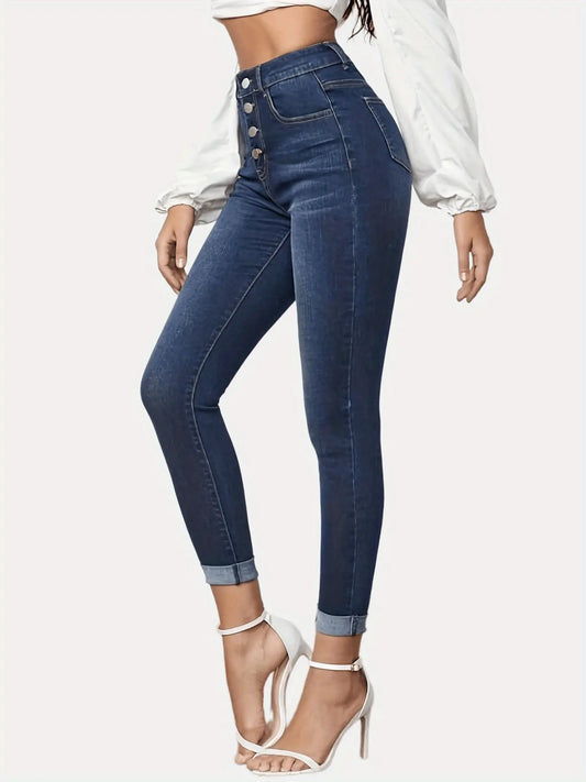 ChicEdge Rolled Crop Jeans - Sculptify™
