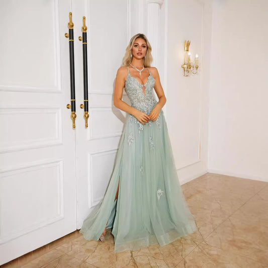 Women Evening Dresses Suspender Dance Dress Long - Sculptify™