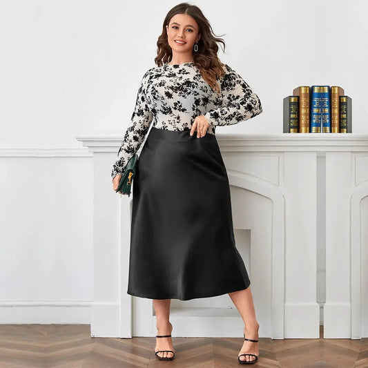 Elegant Zippered Satin Ballroom Skirt - Sculptify™