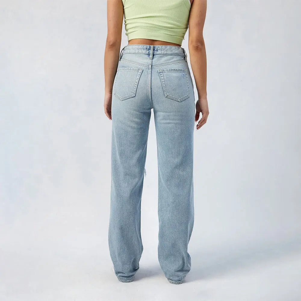 PleatPerfect Cotton Flare Jeans - Sculptify™