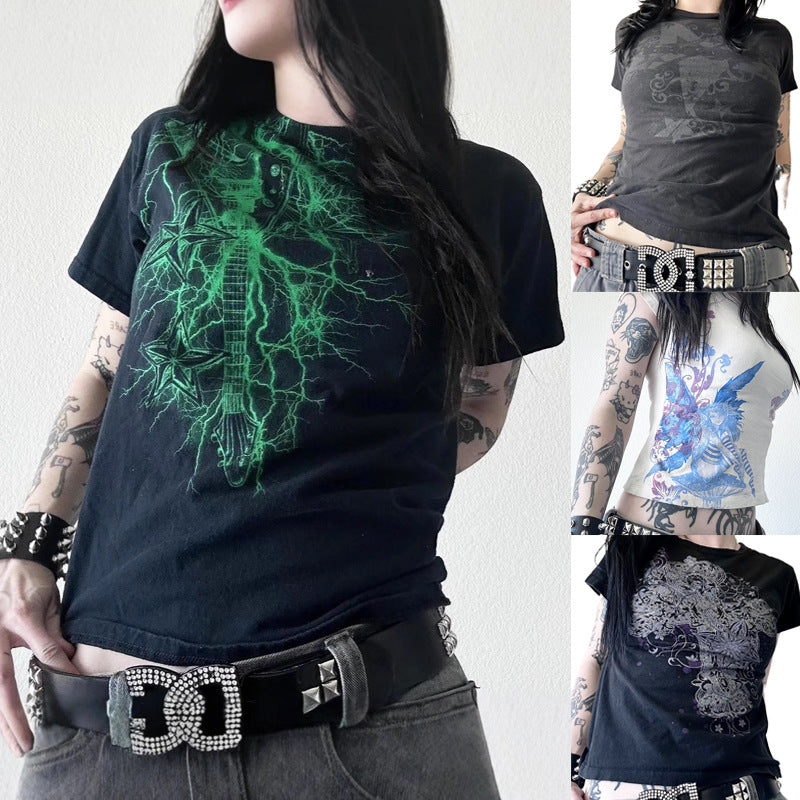 Womens Printed Short-sleeve T-shirt Top  Short sleeve t-shirts Sculptify™