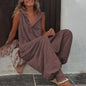 New Button Hooded Sleeveless Jumpsuit - Sculptify™