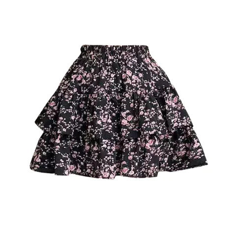 Classic A-Line Skirt with Cherry Print