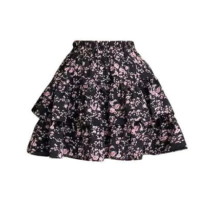 Classic A-Line Skirt with Cherry Print