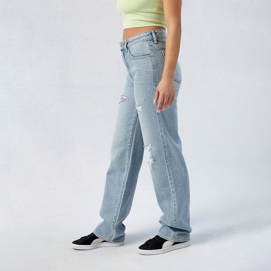 PleatPerfect Cotton Flare Jeans