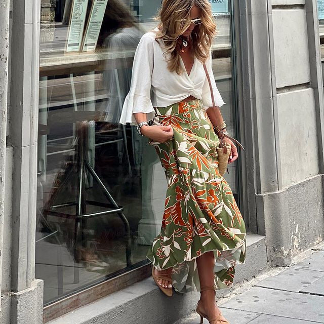 Women’s Holiday Casual Print Skirt