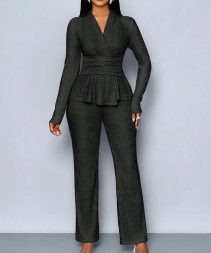 Womens Versatile, Waist-Cinching, Slimming Solid-Color Long-Sleeve Set  Sets Sculptify™