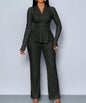Womens Versatile, Waist-Cinching, Slimming Solid-Color Long-Sleeve Set  Sets Sculptify™
