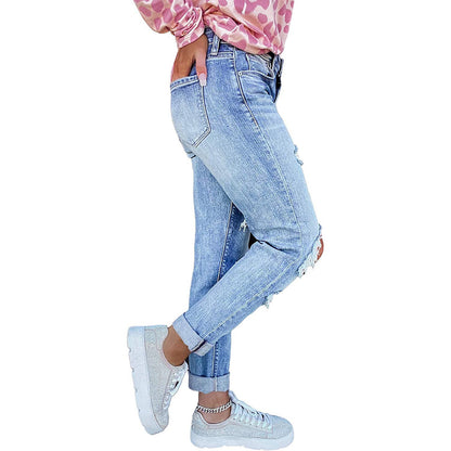 Distress Skinny Ripped Jeans