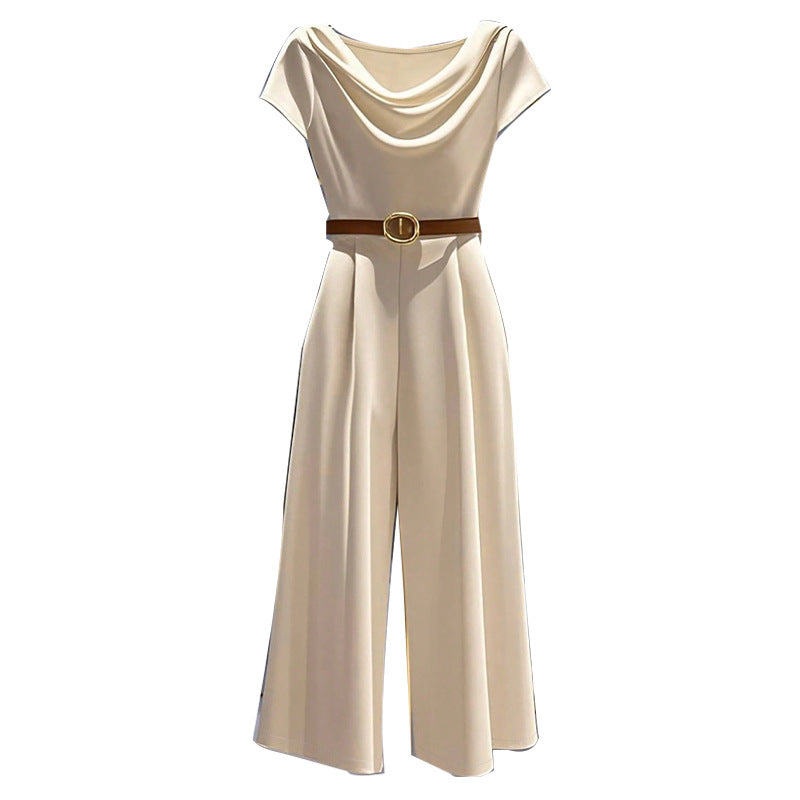 European And American Elegant Style Satin Jumpsuit - Sculptify™