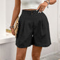 Casual Solid Color Straight-Leg Shorts