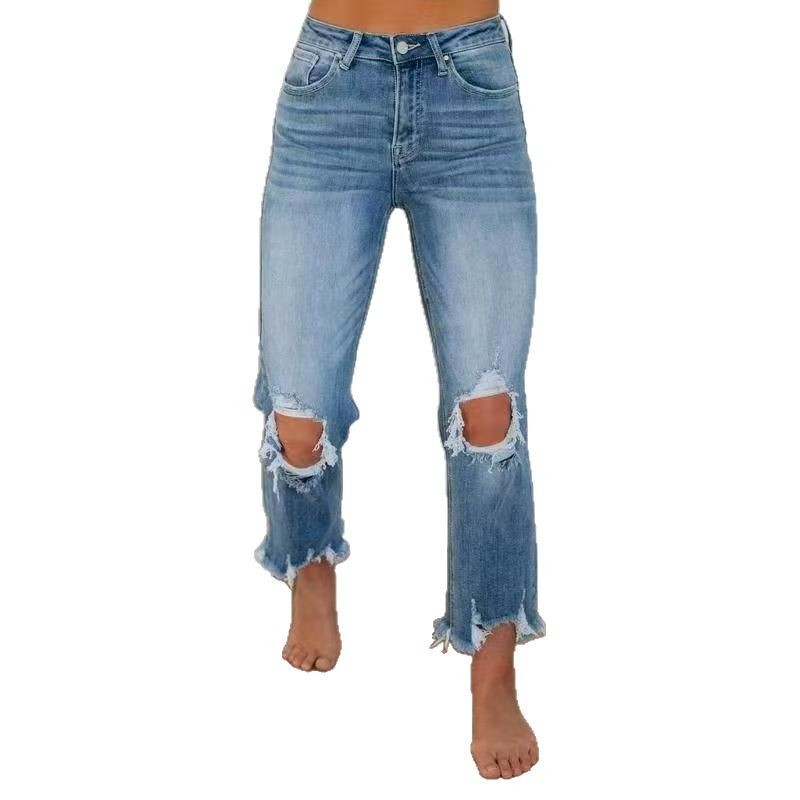 EuroVibe Distressed Slim Jeans