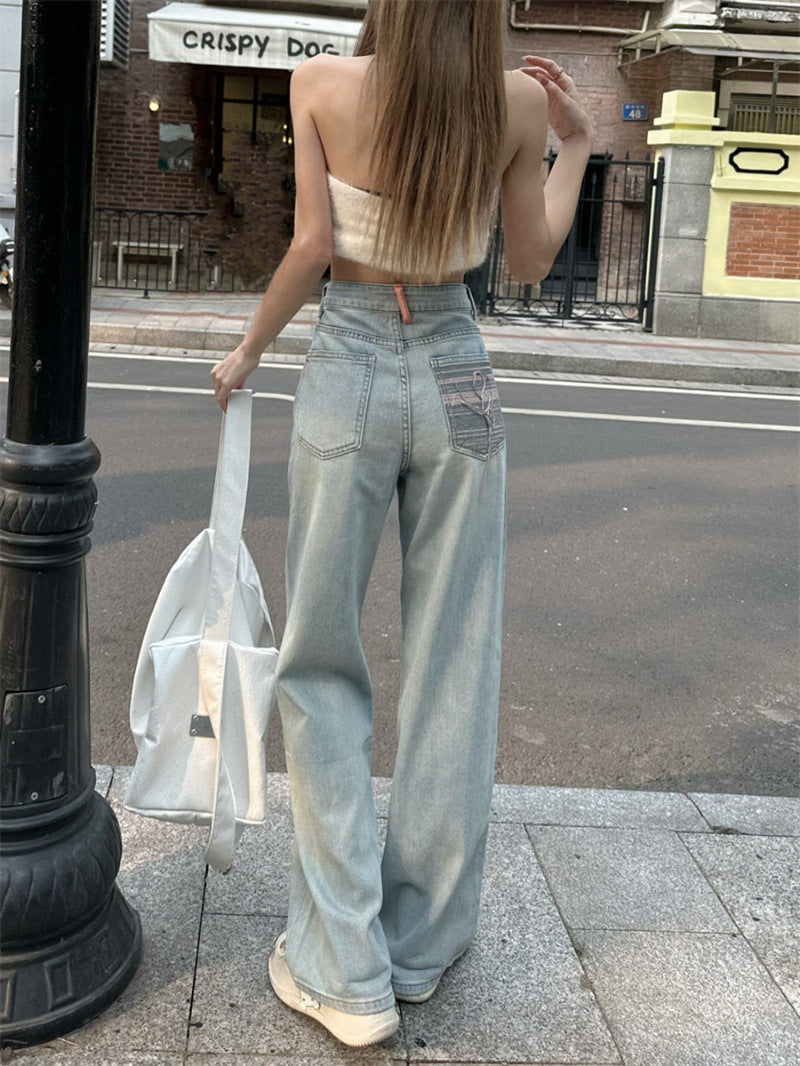 Loose Fit Slim Wide-Leg Jeans
