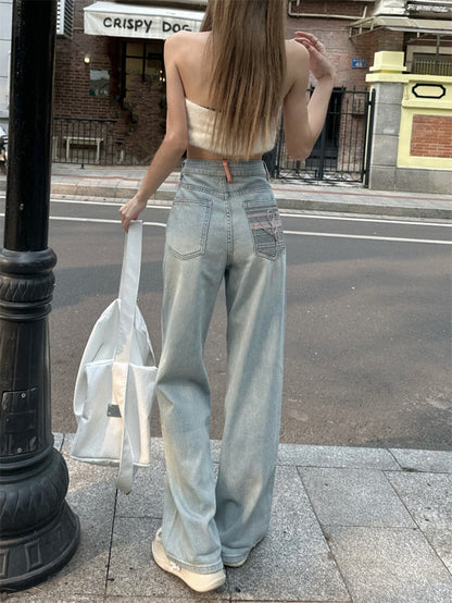 Loose Fit Slim Wide-Leg Jeans