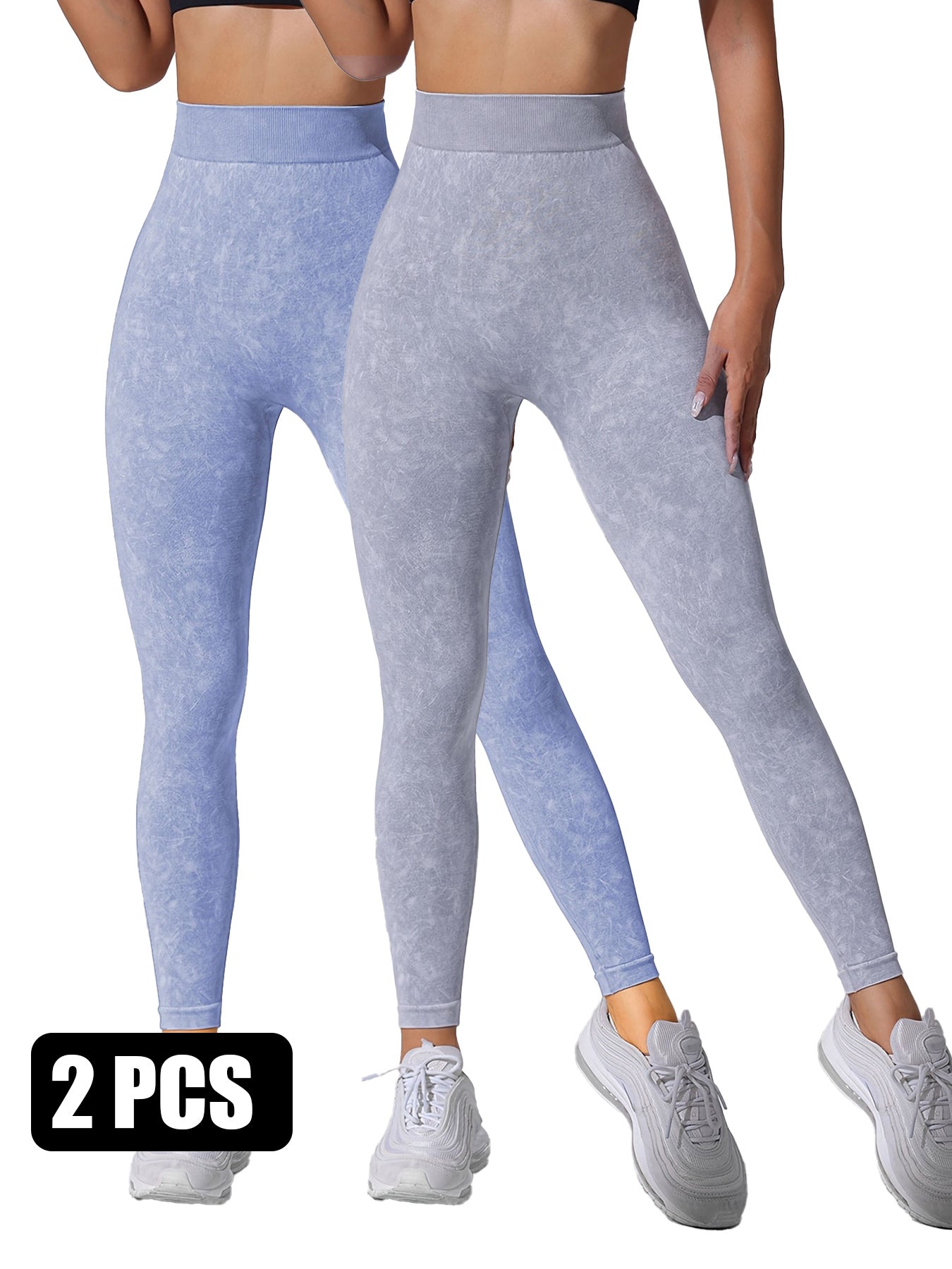 Vintage Wash Seamless Leggings – Set of 2