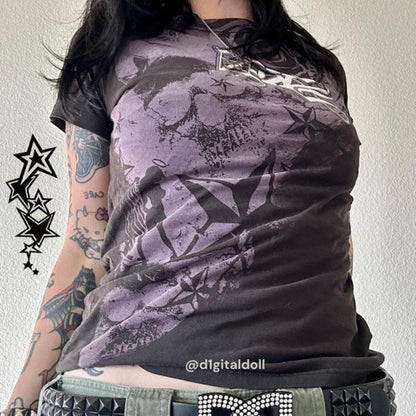 Stylish Womens Top A Figure-flattering Short-sleeved T-shirt With A Unique Print  Short sleeve t-shirts Sculptify™