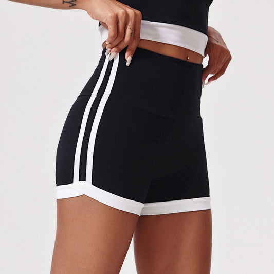 Trendy High-Waist Skinny Workout Shorts