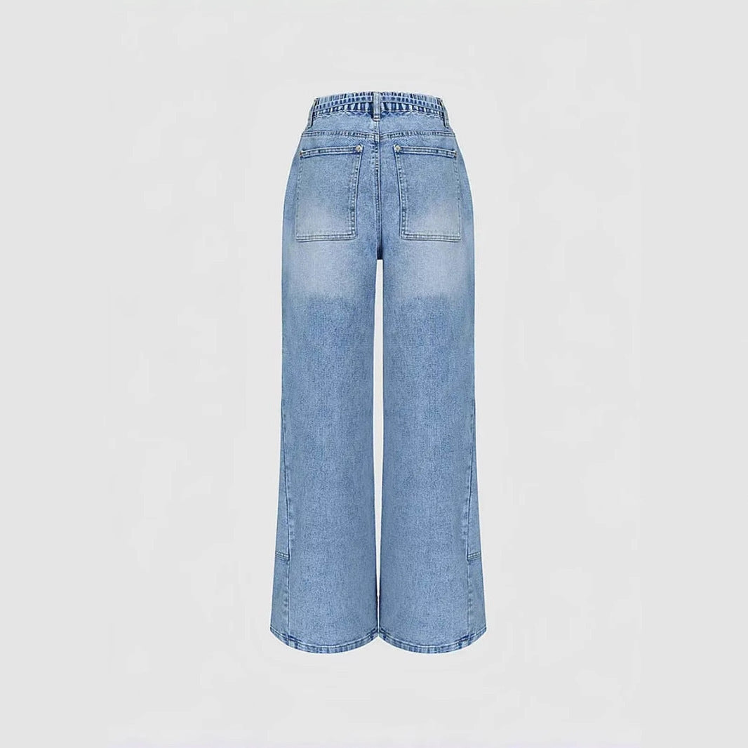 Vintage Blue Wide Pocket Jeans