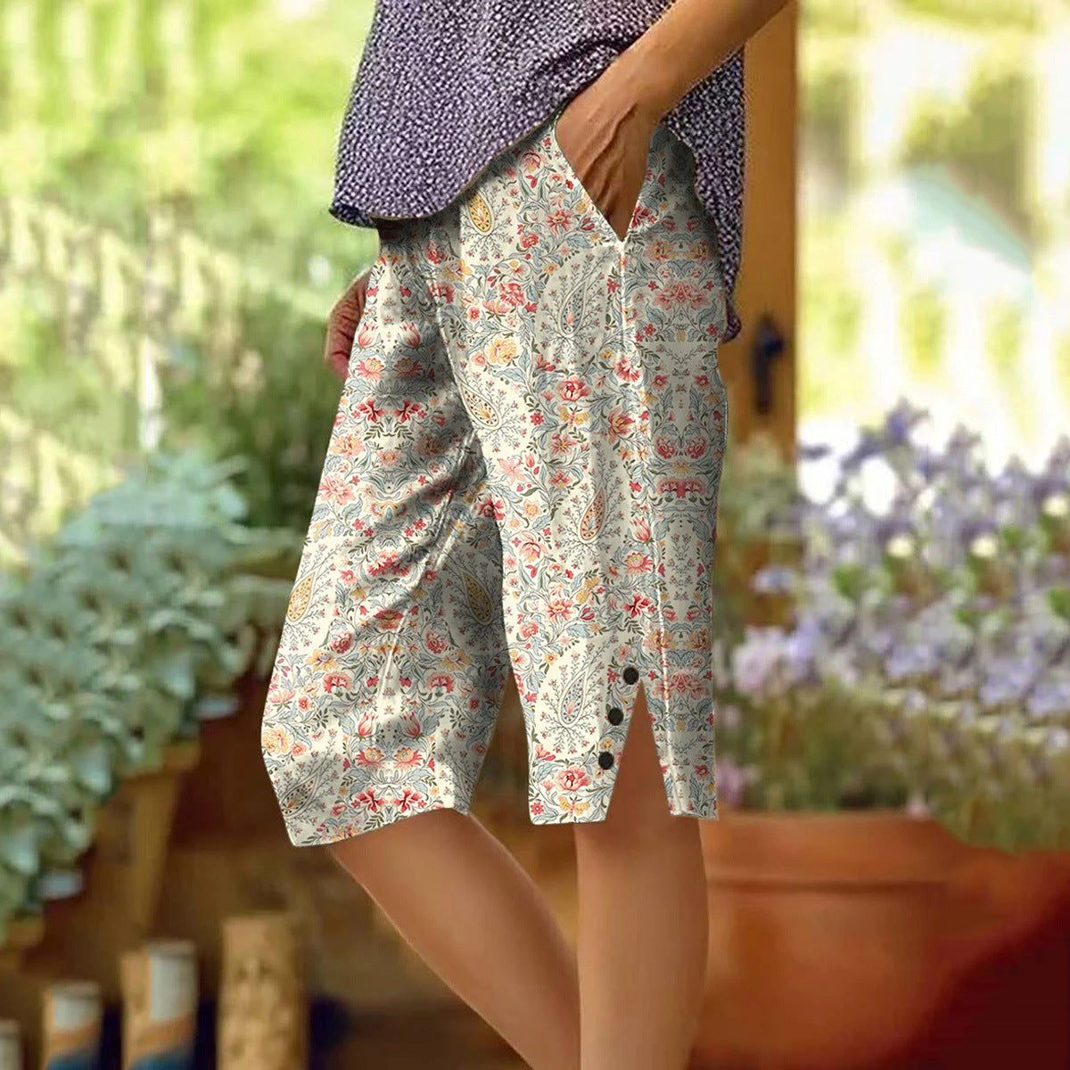 Trendy Personalized Floral Shorts