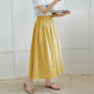 Casual Pure Cotton Flared Midi Skirt