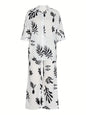 Casual Plant-patterned Short-sleeve Set - Sculptify™