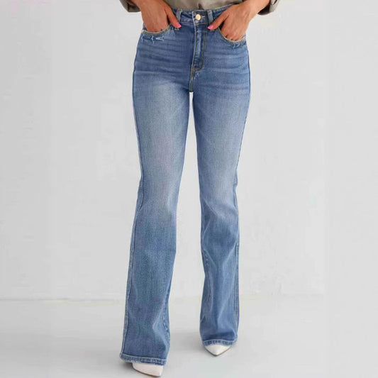 High-Waist Sleek Bootcut Jeans