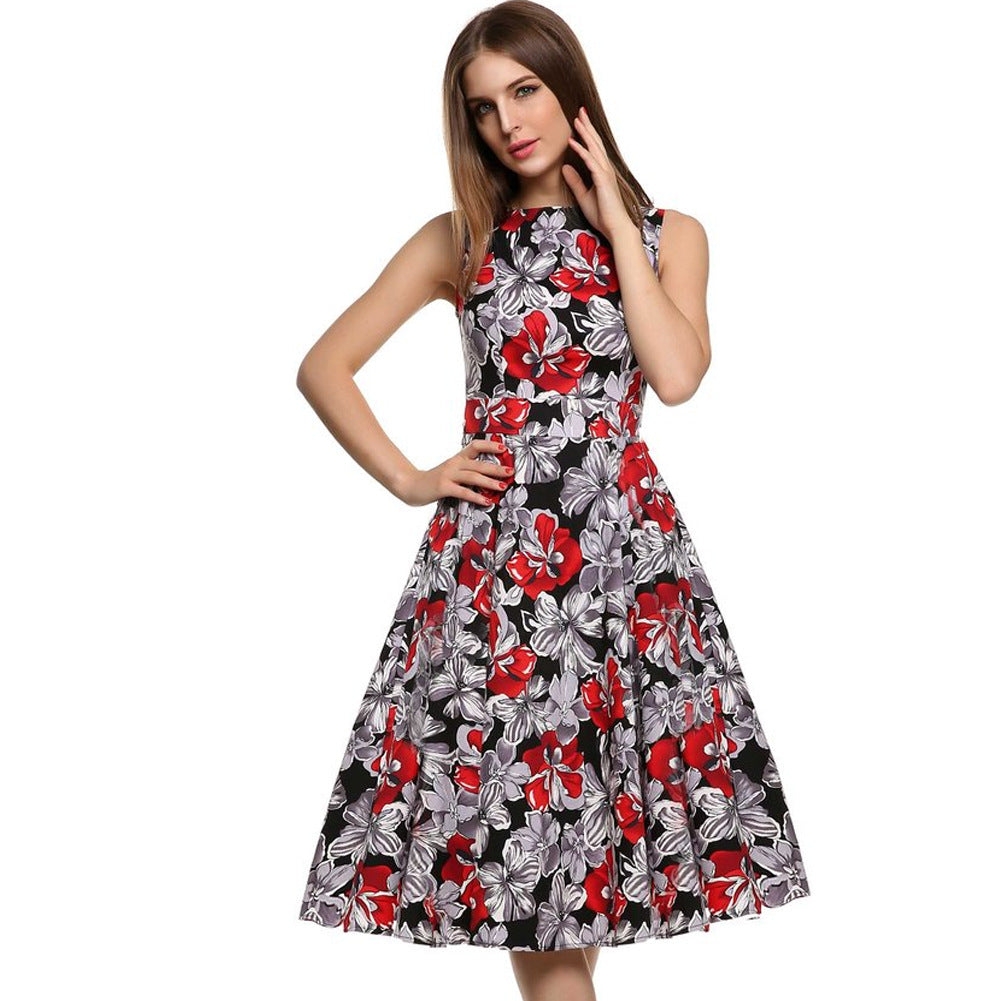 Vintage print dress - Sculptify™