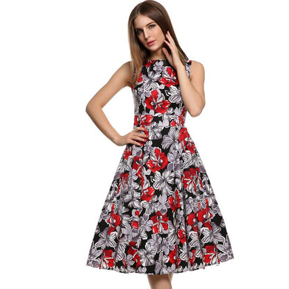 Vintage print dress - Sculptify™