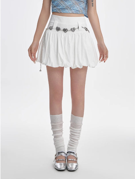 Romantic Fluffy Flower A-Line Skirt