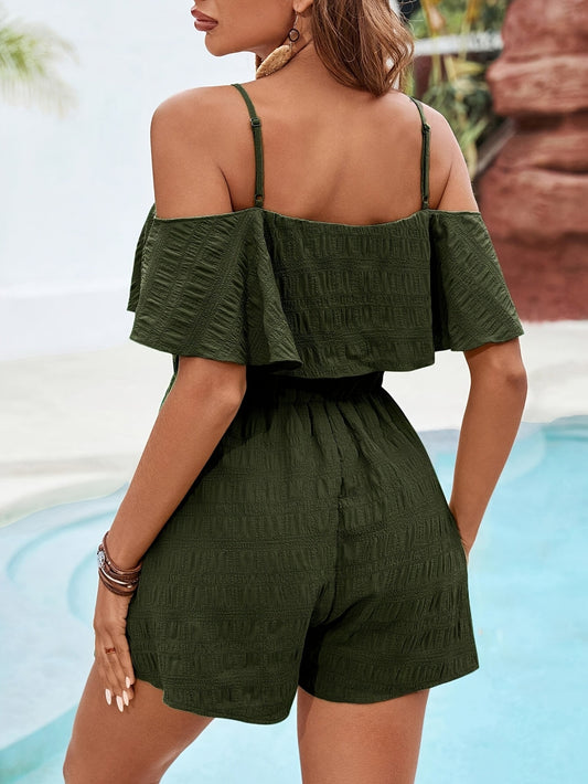 Elegant Solid Color Off-the-shoulder Jumpsuit - Sculptify™